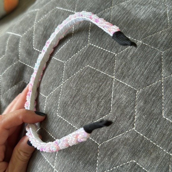 Pastel Seed Bead Cotton Candy Headband - Picture 4 of 8